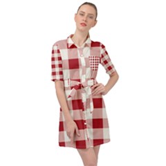 Gingham - 4096x4096px - 300dpi14 Belted Shirt Dress by EvgeniaEsenina