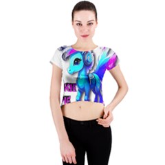 Pinkie Pie  Crew Neck Crop Top by Internationalstore