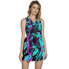 Aesthetic Art  Sleeveless High Waist Mini Dress by Internationalstore