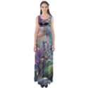 Abstract Blossoms  Empire Waist Maxi Dress View1