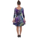 Abstract Blossoms  Quarter Sleeve Skater Dress View2