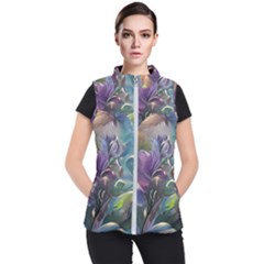 Abstract Blossoms  Women s Puffer Vest by Internationalstore