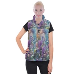 Abstract Blossoms  Women s Button Up Vest by Internationalstore