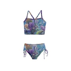 Abstract Blossoms  Girls  Tankini Swimsuit by Internationalstore