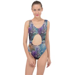 Abstract Blossoms  Center Cut Out Swimsuit by Internationalstore