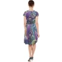 Abstract Blossoms  Cap Sleeve Midi Dress View2