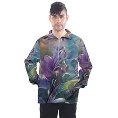 Abstract Blossoms  Men s Half Zip Pullover by Internationalstore