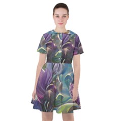 Abstract Blossoms  Sailor Dress by Internationalstore