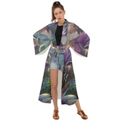 Abstract Blossoms  Maxi Kimono by Internationalstore