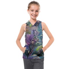 Abstract Blossoms  Kids  Sleeveless Hoodie by Internationalstore