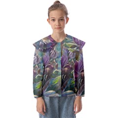 Abstract Blossoms  Kids  Peter Pan Collar Blouse by Internationalstore