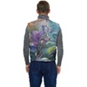 Abstract Blossoms  Men s Button Up Puffer Vest	 View4