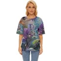 Abstract Blossoms  Oversized Basic T-Shirt View1