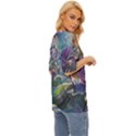 Abstract Blossoms  Oversized Basic T-Shirt View3