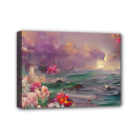 Abstract Flowers  Mini Canvas 7  X 5  (stretched) by Internationalstore