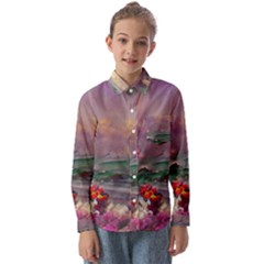 Abstract Flowers  Kids  Long Sleeve Shirt by Internationalstore