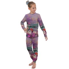 Abstract Flowers  Kids  Long Sleeve Set  by Internationalstore