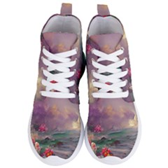 Abstract Flowers  Women s Lightweight High Top Sneakers by Internationalstore