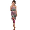 Abstract Flowers  Waist Tie Cover Up Chiffon Dress View1