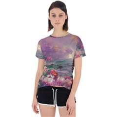 Abstract Flowers  Open Back Sport T-shirt by Internationalstore