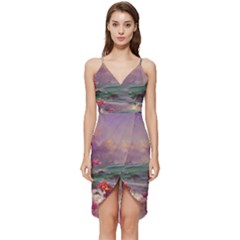 Abstract Flowers  Wrap Frill Dress by Internationalstore