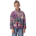 Abstract Flowers  Kids  Half Zip Hoodie View1