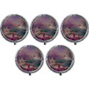 Abstract Flowers  Mini Round Pill Box (Pack of 5) View1