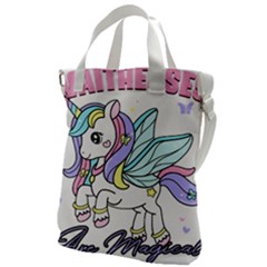 Waitress T- Shirt Awesome Unicorn Waitresses Are Magical For A Waiting Staff T- Shirt Canvas Messenger Bag by ZUXUMI