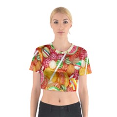 Aesthetic Candy Art Cotton Crop Top by Internationalstore