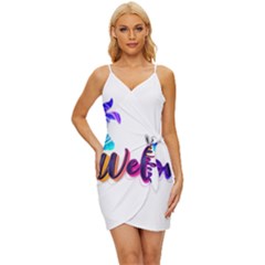 Arts Wrap Tie Front Dress by Internationalstore