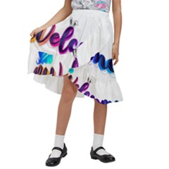 Arts Kids  Ruffle Flared Wrap Midi Skirt by Internationalstore