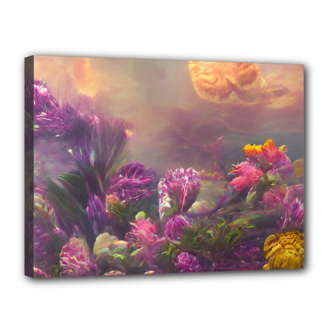 Floral Blossoms  Canvas 16  X 12  (stretched) by Internationalstore