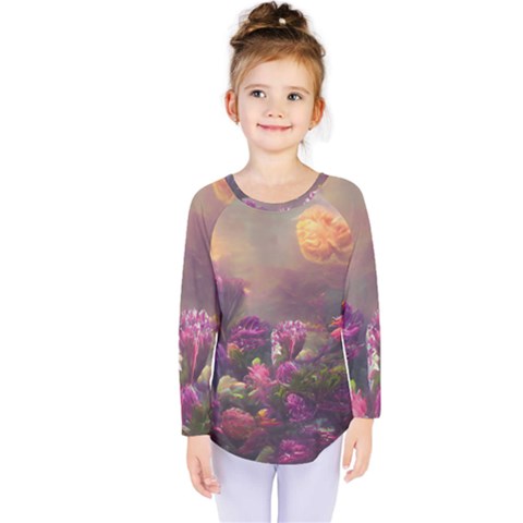 Floral Blossoms  Kids  Long Sleeve T-shirt by Internationalstore