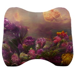 Floral Blossoms  Velour Head Support Cushion by Internationalstore