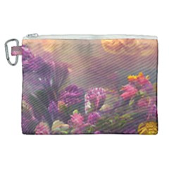 Floral Blossoms  Canvas Cosmetic Bag (xl) by Internationalstore