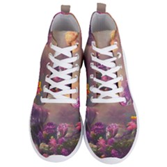 Floral Blossoms  Men s Lightweight High Top Sneakers by Internationalstore