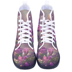 Floral Blossoms  Women s High-top Canvas Sneakers by Internationalstore