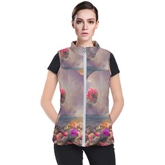 Floral Blossoms  Women s Puffer Vest by Internationalstore