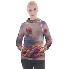 Floral Blossoms  Women s Hooded Pullover by Internationalstore