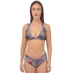 Floral Blossoms  Double Strap Halter Bikini Set by Internationalstore