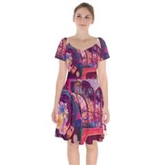 Fantasy  Short Sleeve Bardot Dress by Internationalstore