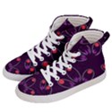 Petal Dot Seamless Pattern Women s Hi-Top Skate Sneakers View2