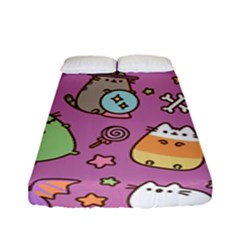 Pusheen Cat Fitted Sheet (full/ Double Size) by Pakjumat