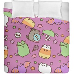 Pusheen Cat Duvet Cover Double Side (king Size) by Pakjumat