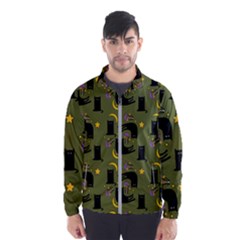 Cat Cartoon Cats Animal Pattern Men s Windbreaker by Pakjumat