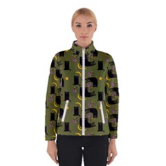 Cat Cartoon Cats Animal Pattern Women s Bomber Jacket by Pakjumat