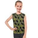 Cat Cartoon Cats Animal Pattern Kids  Mesh Tank Top View1