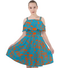 Animal Print Pattern Cut Out Shoulders Chiffon Dress by Pakjumat