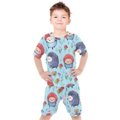 Hedgehogs Animal Kids  T-shirt And Shorts Set by Pakjumat