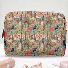 Animal Forest Pattern Make Up Pouch (medium) by Pakjumat